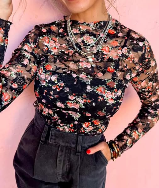 cute mesh top!